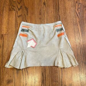 New Free People x Brenda Knight Suede Skirt XS B-1146